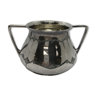 Silver metal sugar pot (A7)