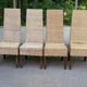 4 dining chairs in natural woven rattan Rotin-Design France