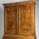 Bureau-bibliothèque en loupe de noyer, XIXe siècle