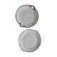 Pair of porcelain cake dishes