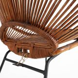 Pair of rattan Lounge Armchairs, 1960s