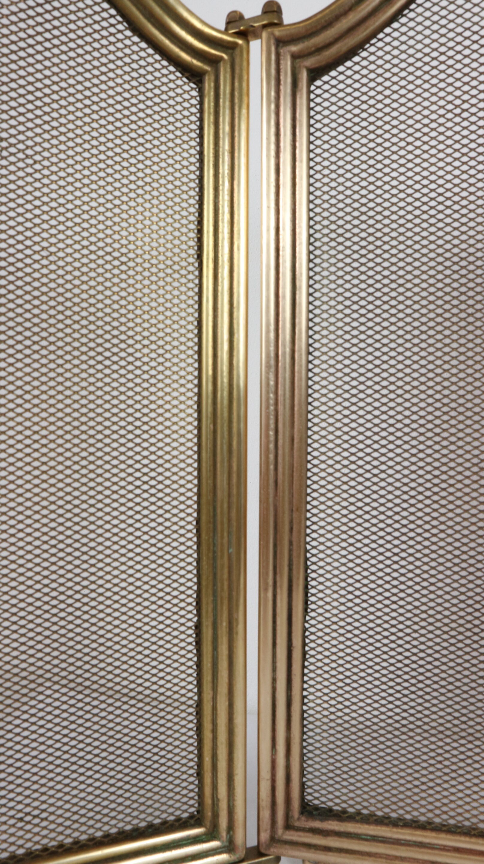 Firewall with three brass components with handles, made in Italy