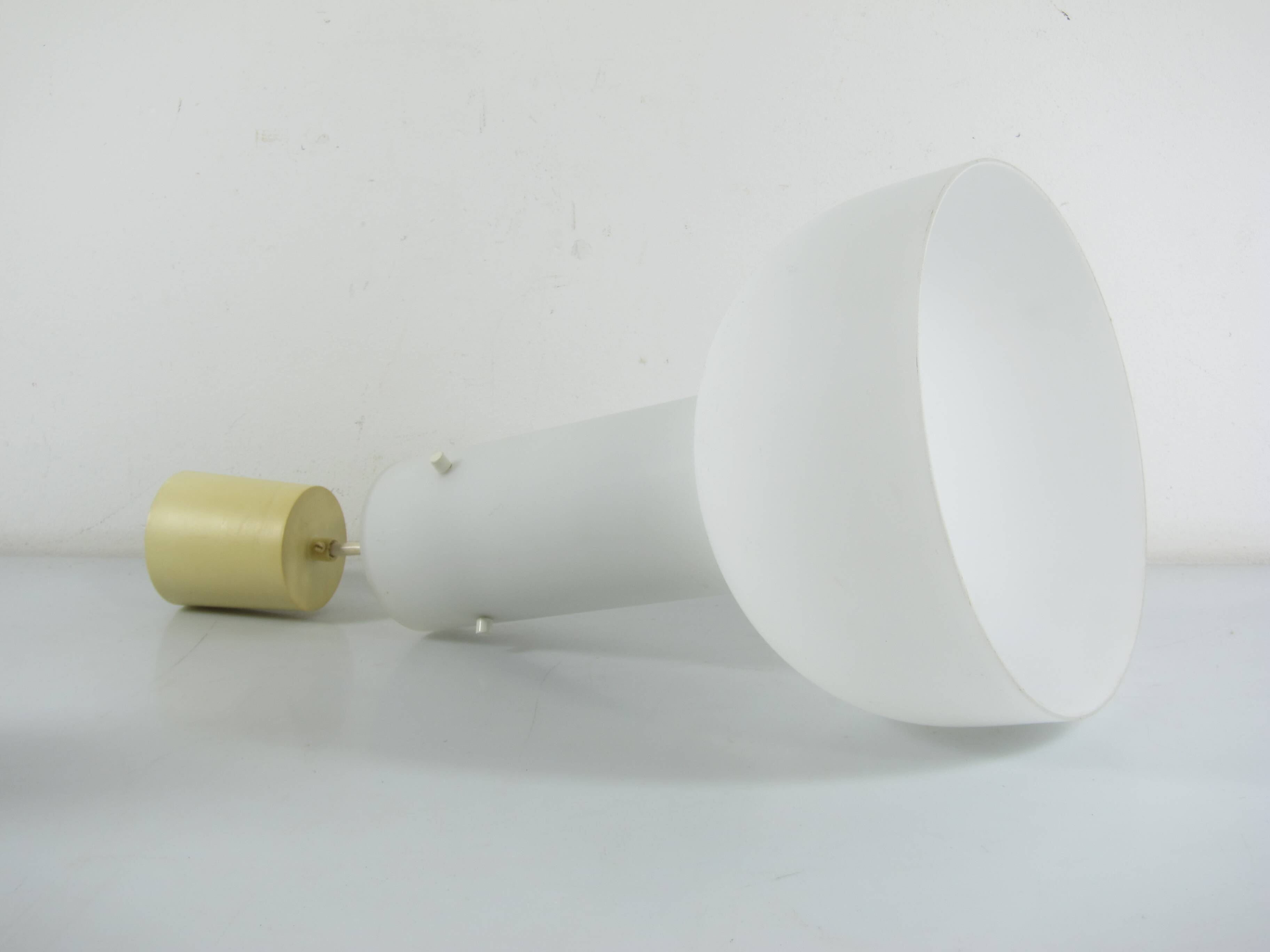 Large opaline glass pendant lamp, Limburg Lighting, 1970s