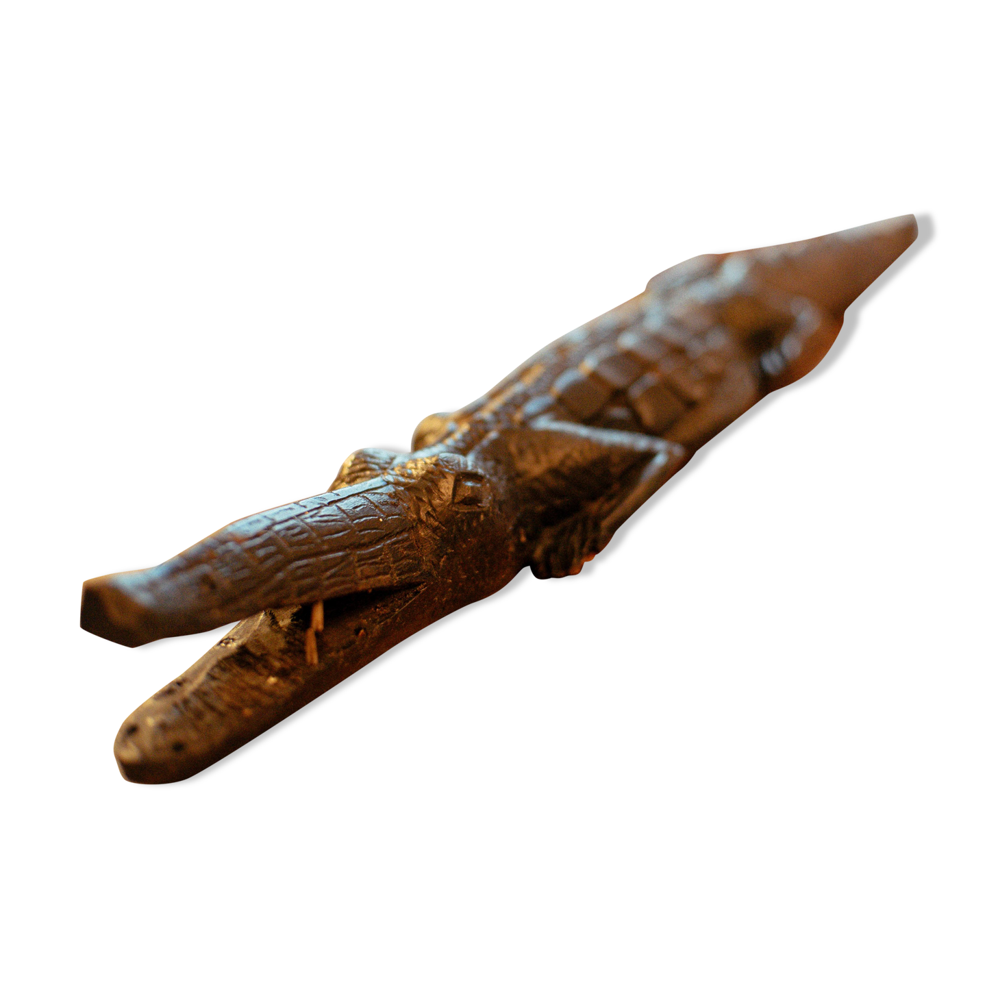 Crocodile sculpture in ebony early twentieth century