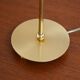 Brass table lamp with pleated shade, 1950s