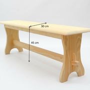 Banc de table de style rustique monastère en pin massif brut
