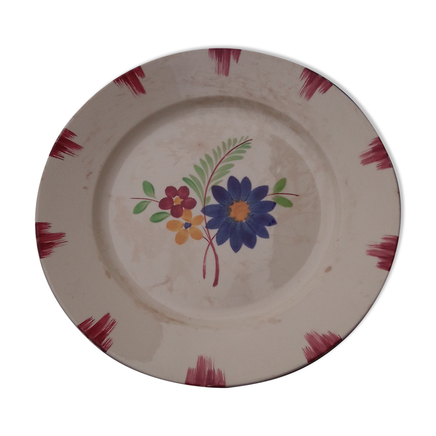 Sarreguemines earthenware dish curange model with diam 31 cm