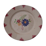 Plat en faïence de sarreguemines modèle curange au  diam 31 cm