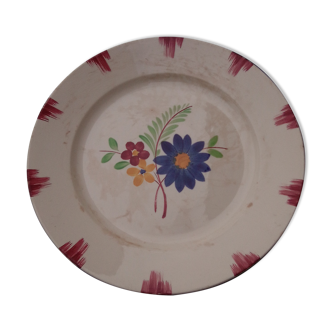 Sarreguemines earthenware dish curange model with diam 31 cm