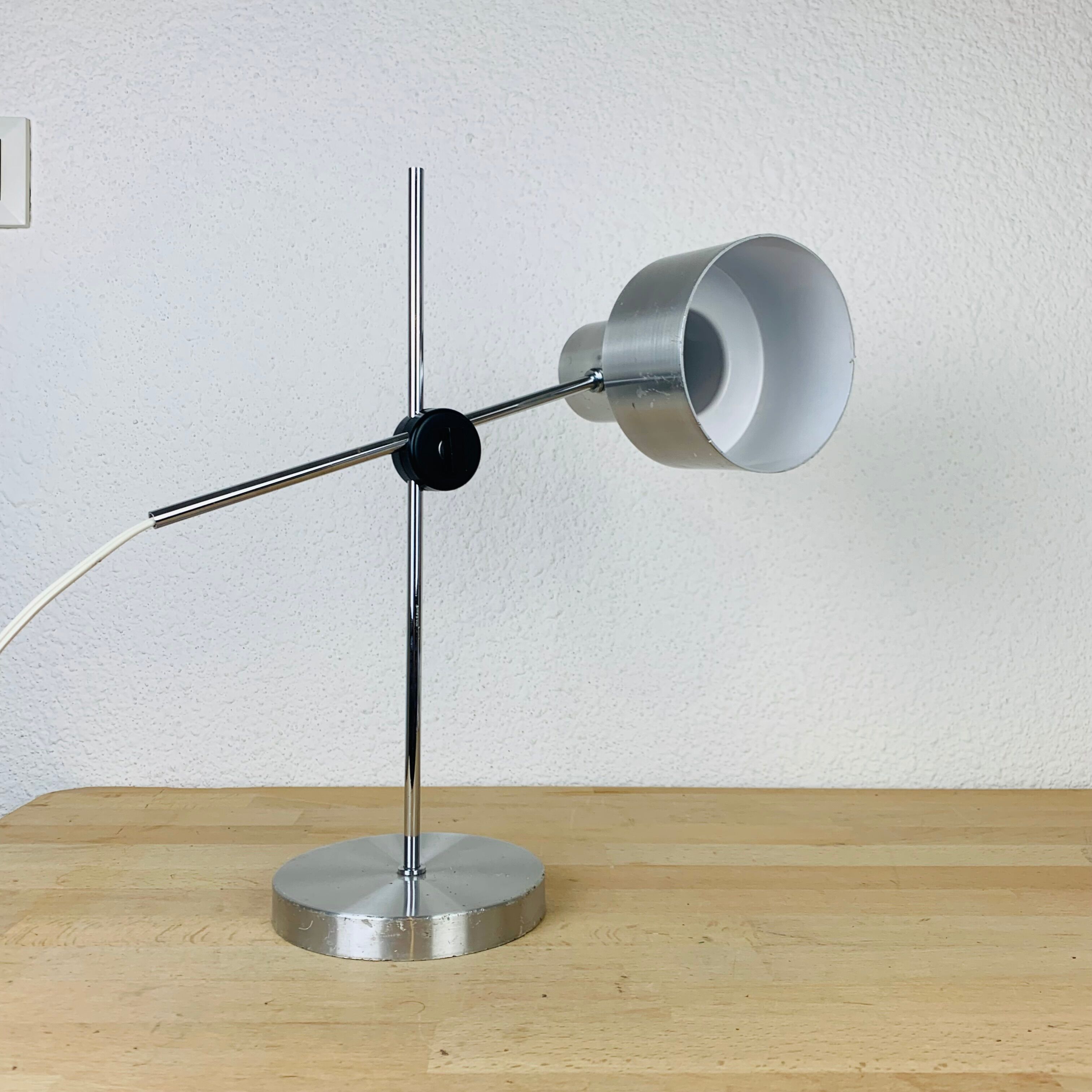 Vintage lamp brushed aluminum 50/60s