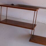 oak and copper shelf from the 50s