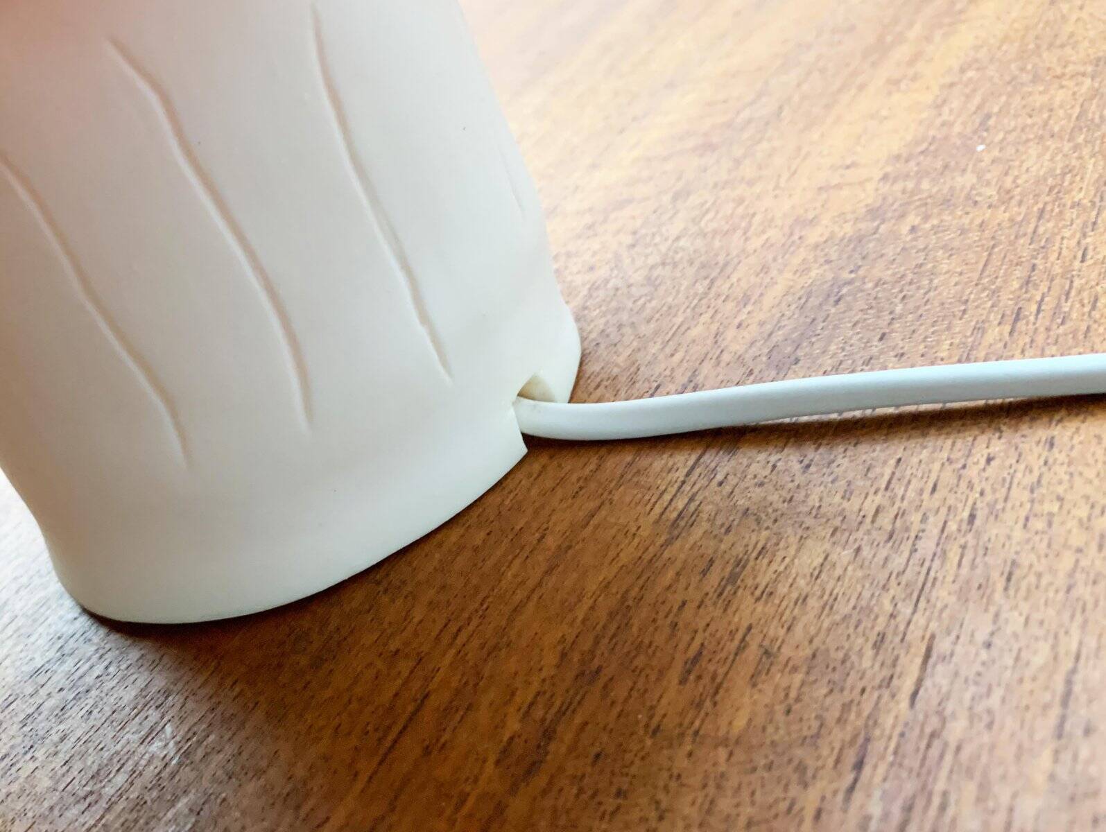 Postmodern plastic mushroom table lamp by Heico.