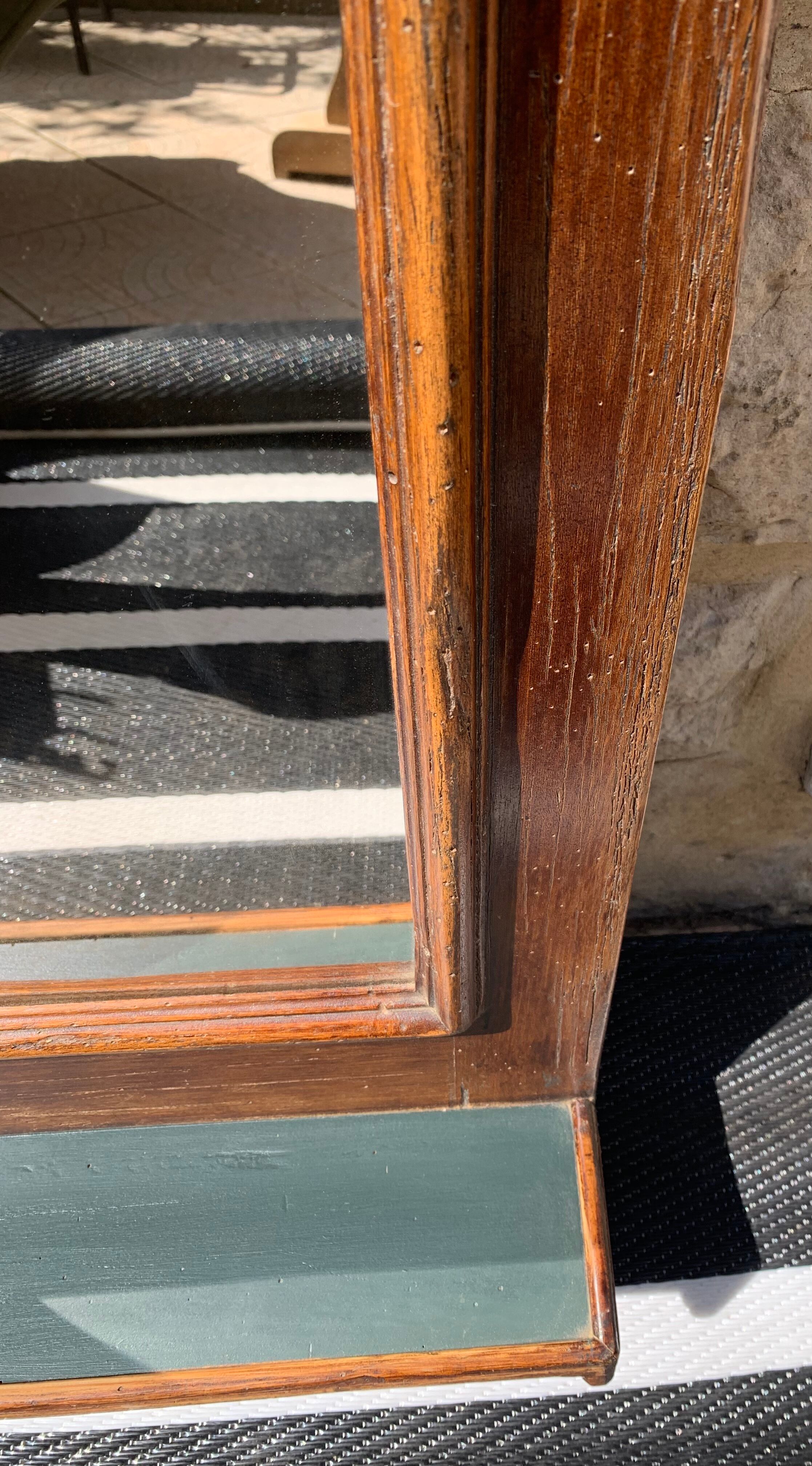 Wooden mirror with shelf