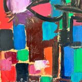 Colorful oil painting by Fermigier