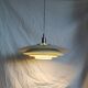 White pendant light, Scandinavian, space age, Poulsen style, 1990.