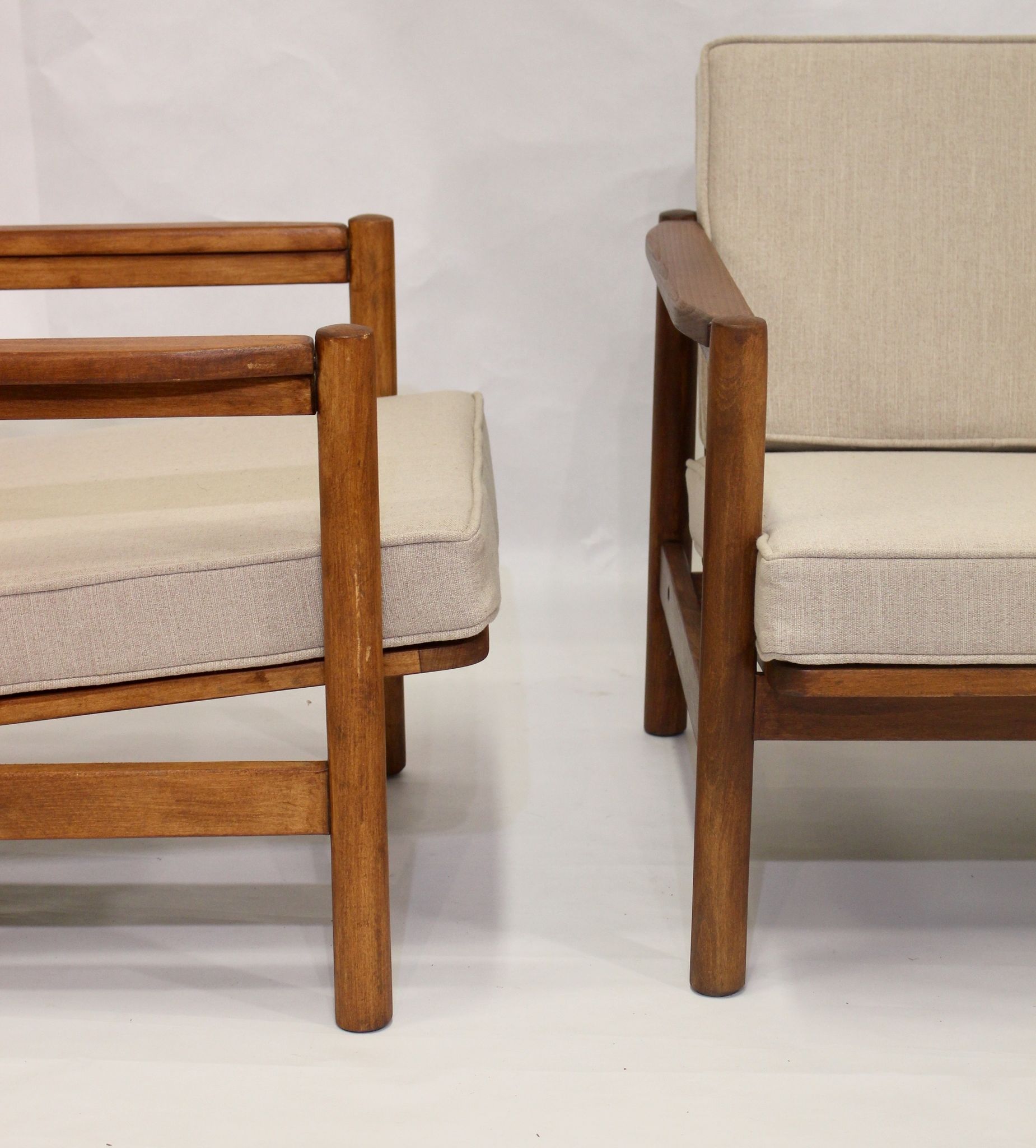 Pair of 60s Scandinavian style armchairs