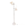 Chrome and white metal floor lamp, circa 1970.