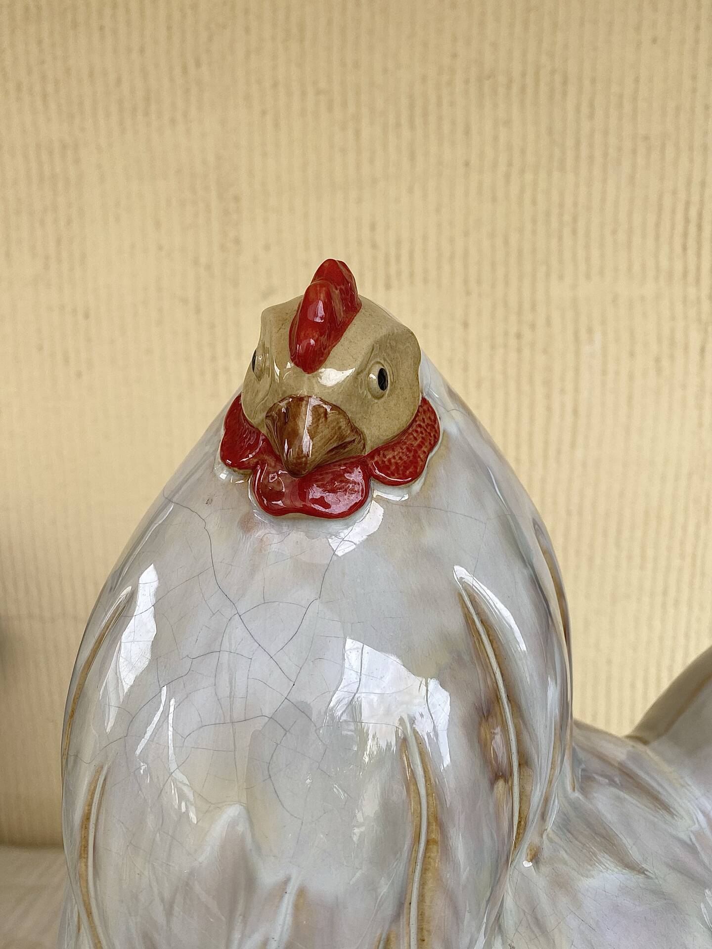 Vintage glazed ceramic rooster