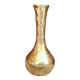 Vintage hammered solid gilded bronze soliflore vase