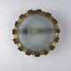 Brutalist crown sunburst fixture in gilt metal and frosted glass, France, 1960s
