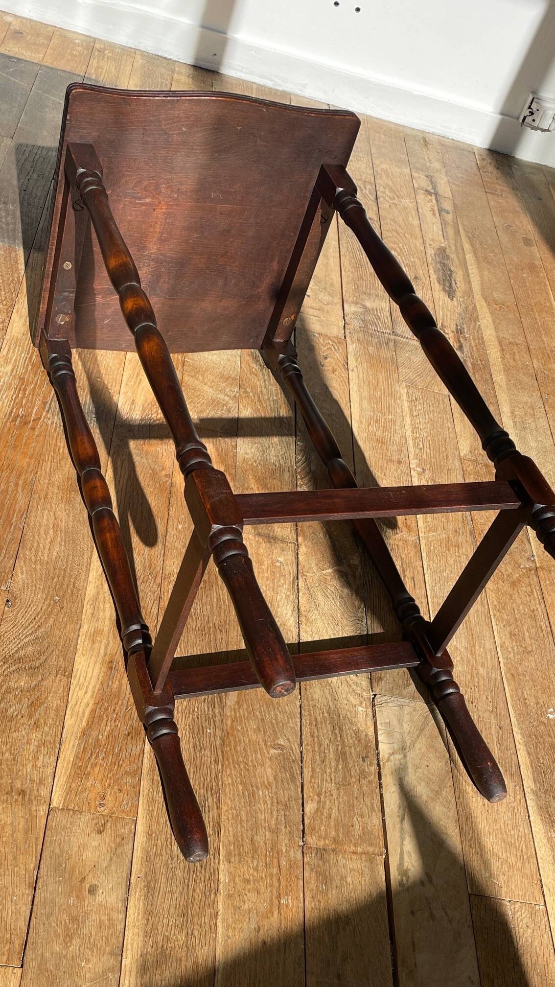 Turned Wood Style Bedside Table