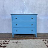 commode vintage bleu