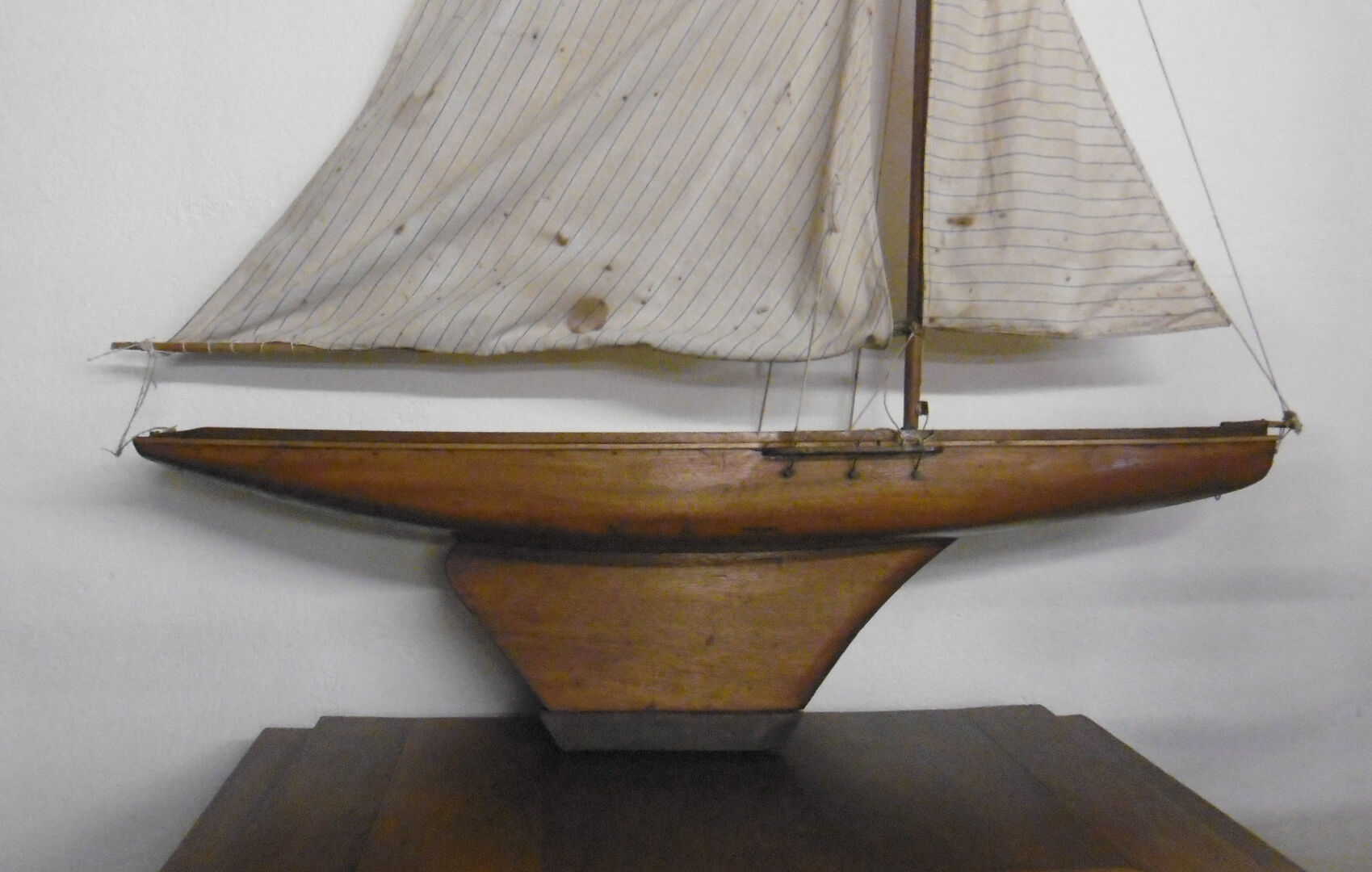 Pool sailboat, model of old boat