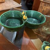 Fruit bowl and butter dish set in Vallauris.