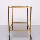 Hollywood Regency Brass Serving Trolley 1970s
