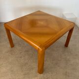 Old dining table with extension Scandinavian design from the 70s solid beech