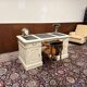 Bureau Chesterfield classique crème anglais
