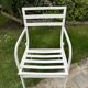 Paire de fauteuils de jardin en aluminium laqué blanc  -  HUGONET