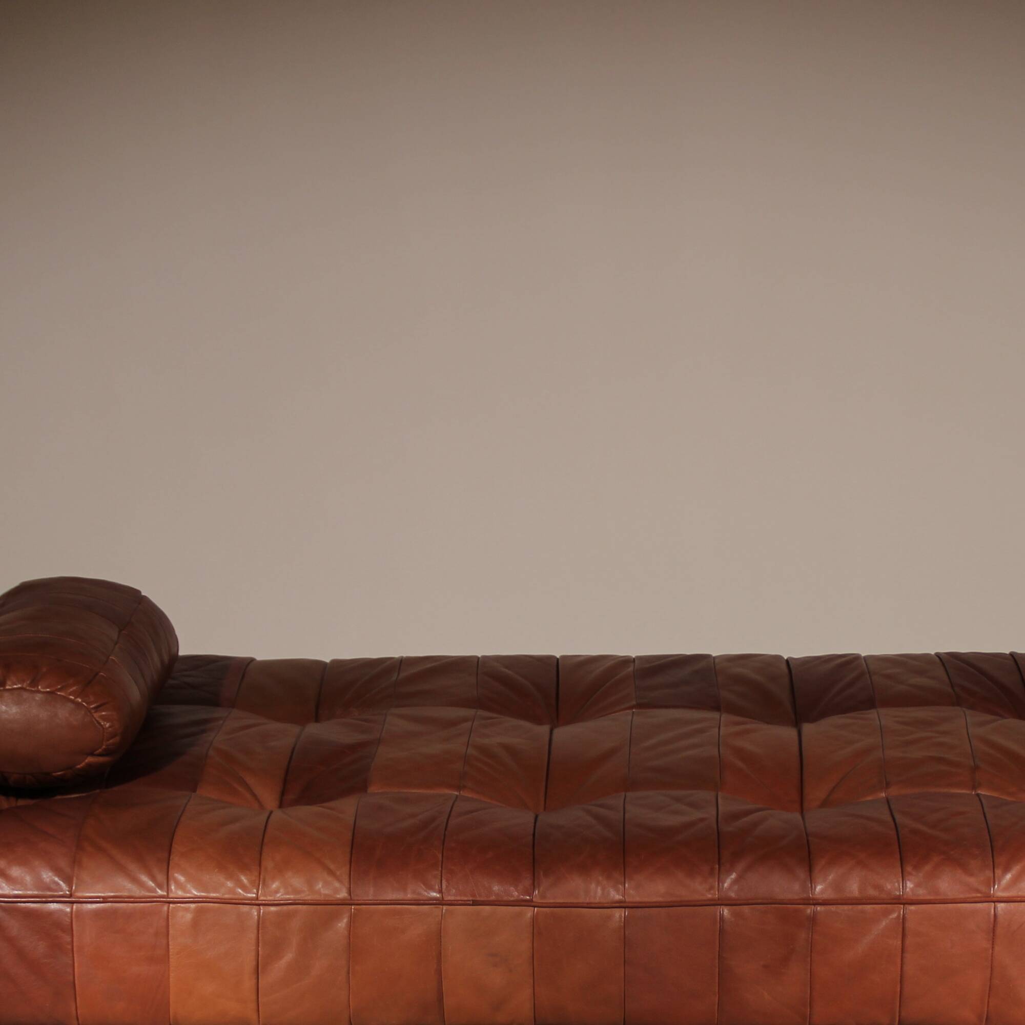 Daybed ‚DS-80‘ in Cognac Patchwork Leather by De Sede | Switzerland 1970s