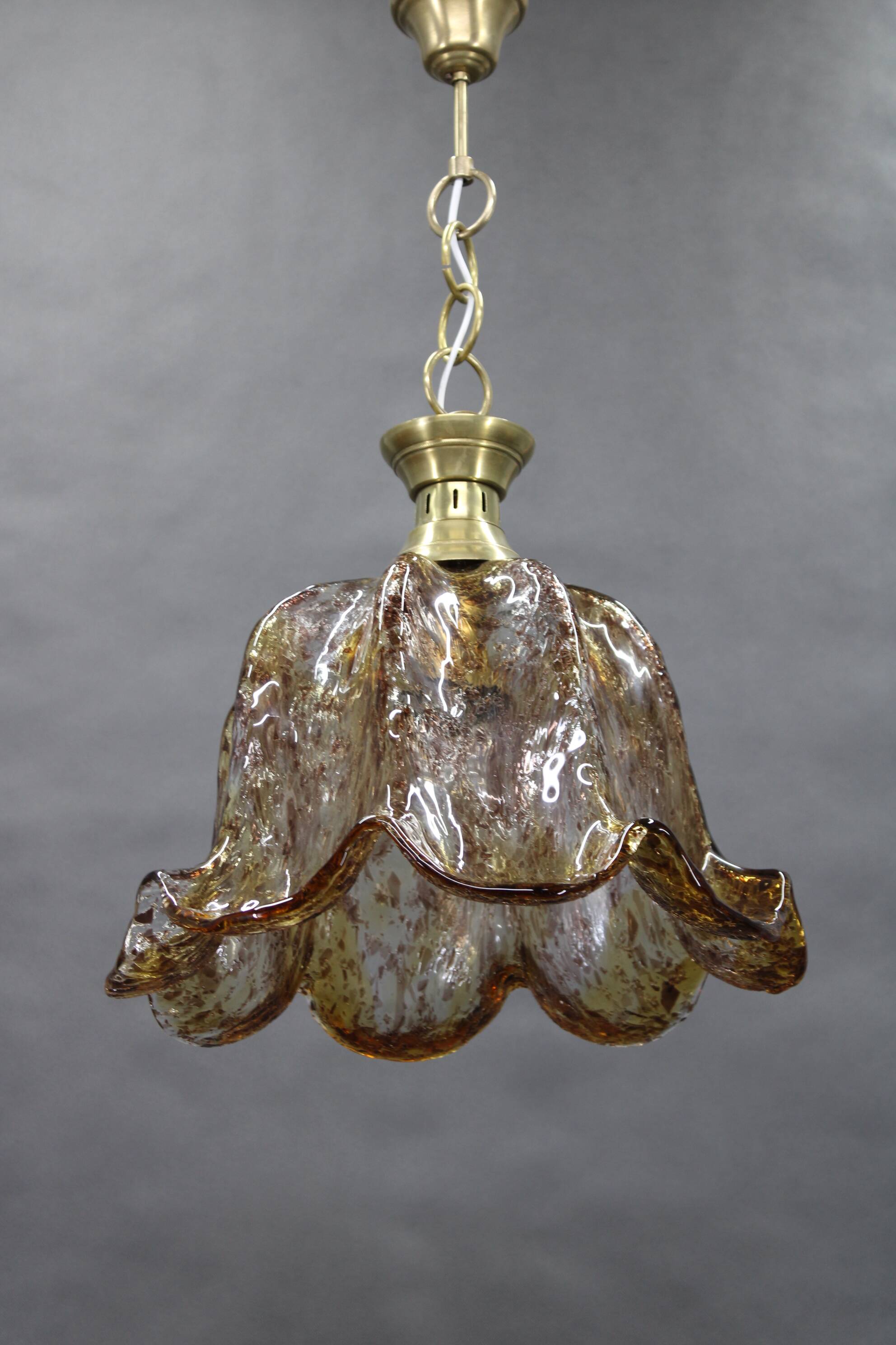 1980s Large Murano Glass Pendant Light, Italy