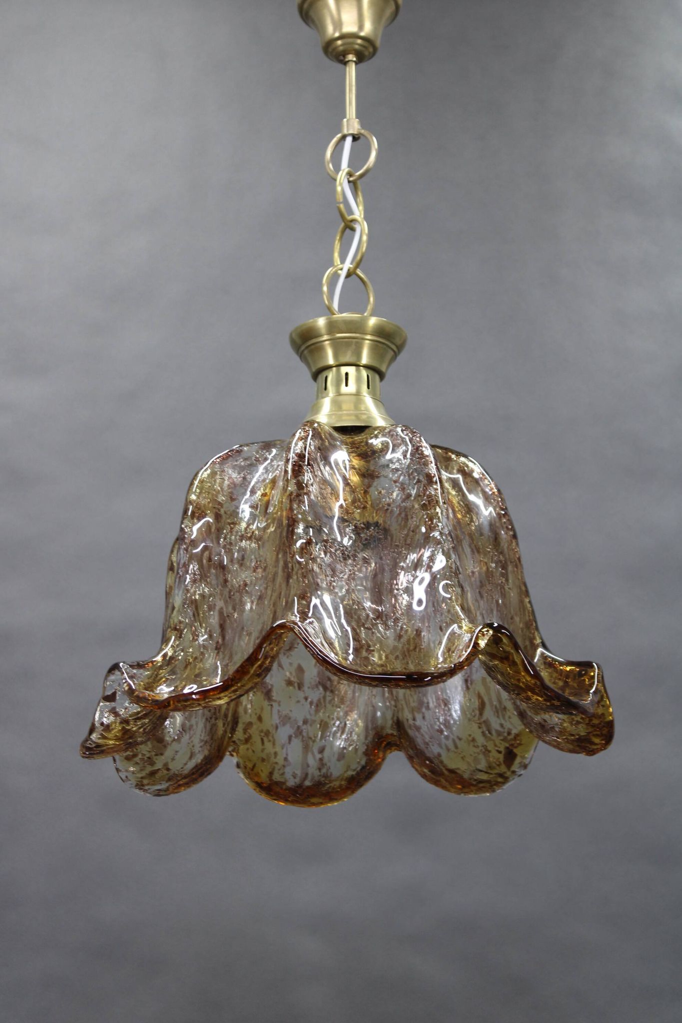 1980s Large Murano Glass Pendant Light, Italy