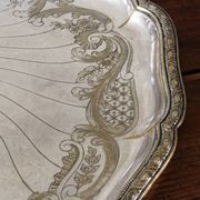 Large silver-plated serving tray, late 19th century.