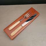 Cutlery made of horn and stainless steel