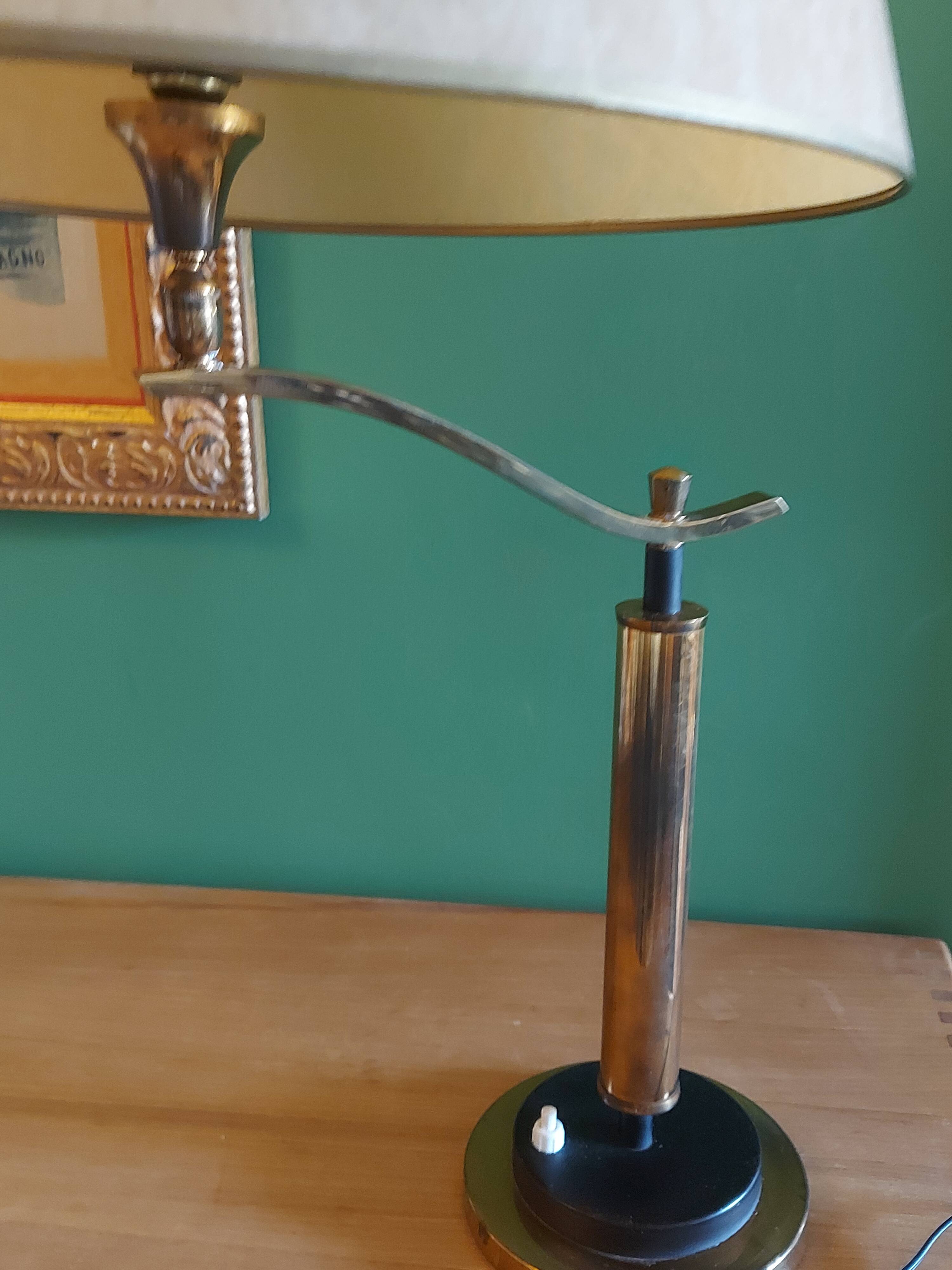 Brass lamp 30's Jules Leleu