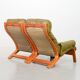 Scandinavian Rybo Rykken Olivegreen Leather 2-Seat Ry-Wing Lounge Sofa, 60s