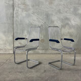 Pair of vintage chrome chairs from the 1970s
