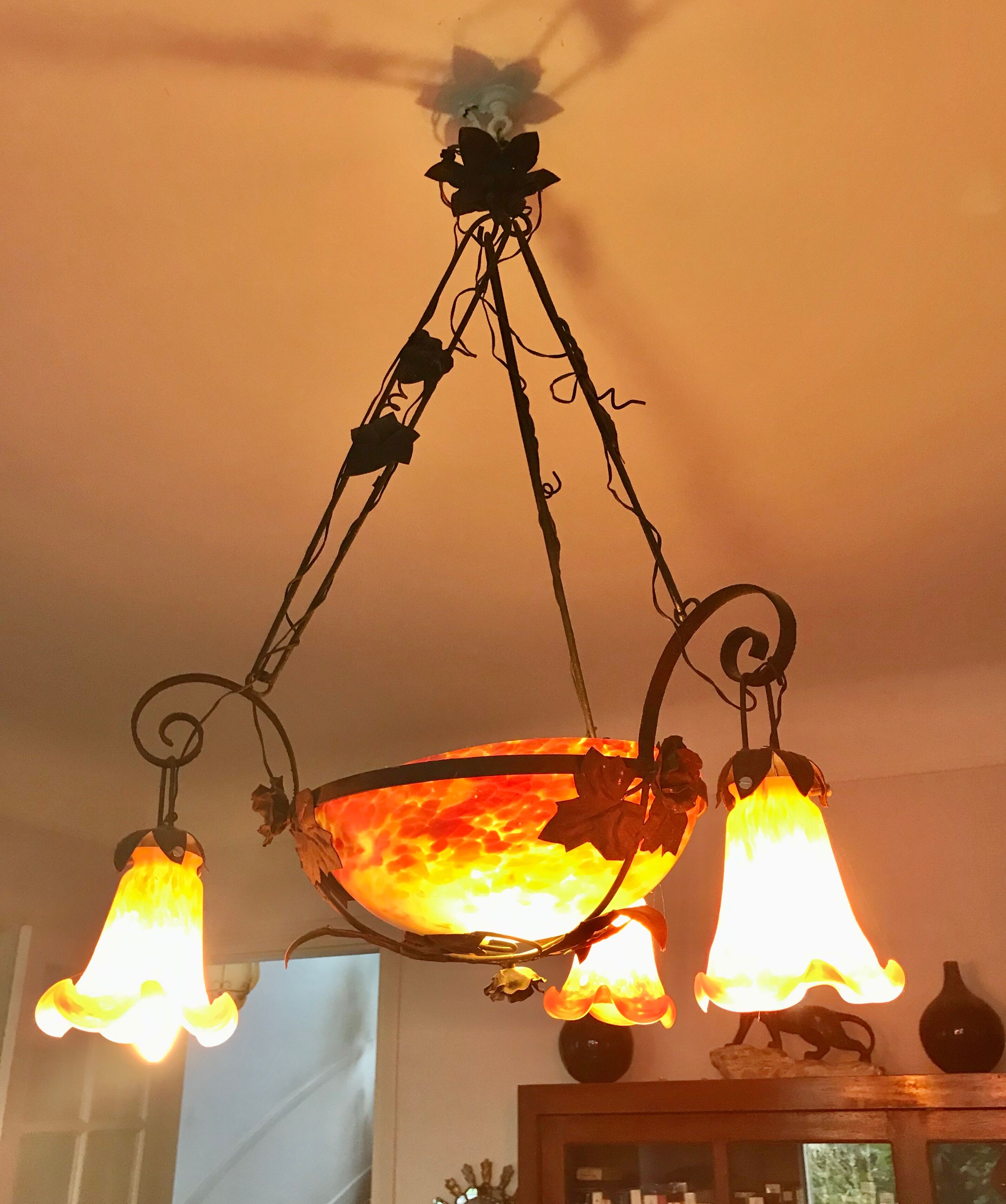 Chandelier glass paste art deco