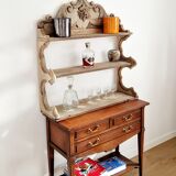 Old wall shelf carved in walnut