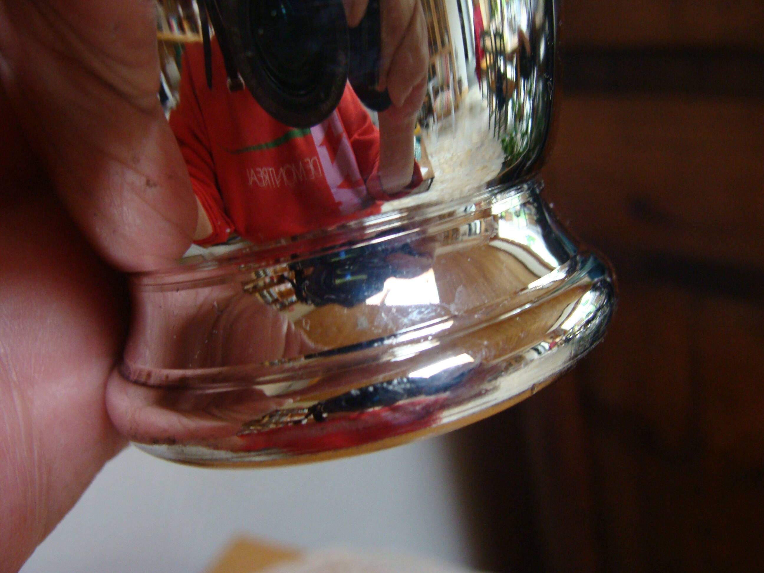 Timbale and egg cup set in silver.