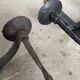 Wrought iron candle holders 1900 brutalist sconces