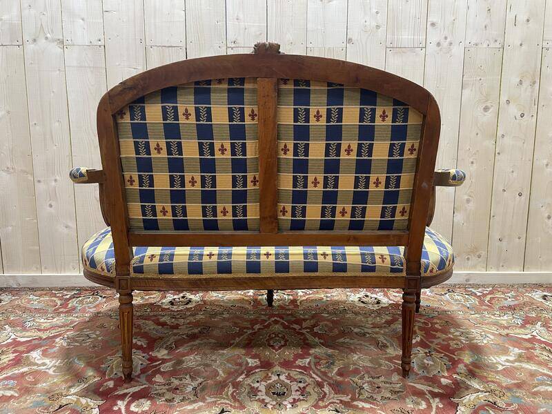 Canapé - Banquette de style Louis XVI tissu LYS