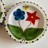 Set of 6 plates De Simone in glazed earth 1970 Italian work