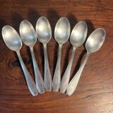 6 silver-plated teaspoons by Couyon Frey