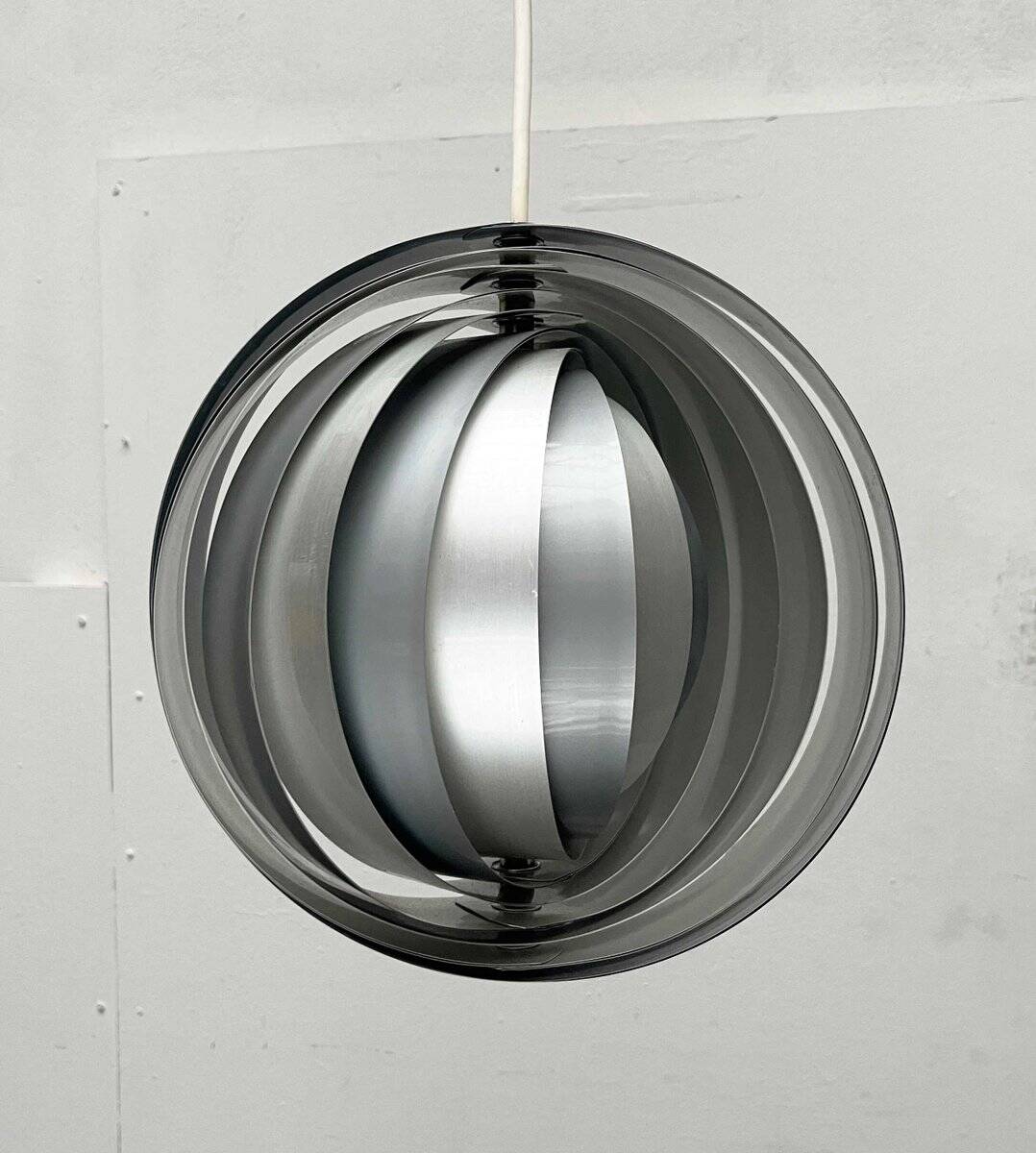 Mid-century modern moon pendant lamp from East Germany by Verner Panton for Erjoka, 1960s.