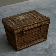 Commode en osier et fer forgé, XIXe siècle, style primitif