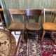 Set 4 vintage mismatched bistro chairs 50